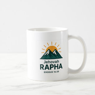 Taza De Café Jehová Rapha Versículo Bíblico de la Montaña de la