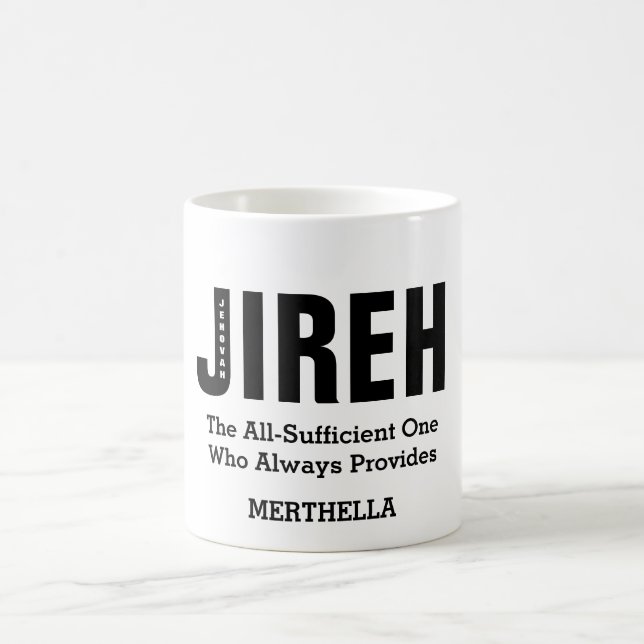 Taza De Café JEHOVAH JIREH Personalizado Cristiano (Centro)