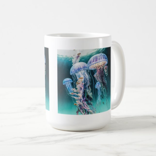 Taza De Café Jellyfish Classic Mug, 15 oz (Anverso derecho)