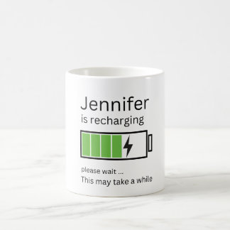 Taza De Café Jennifer está recargando el nombre personalizado p