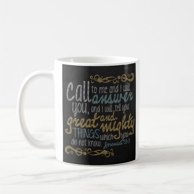 Taza De Café Jeremías 33:3 Mug (Izquierda)