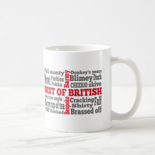Taza De Café Jerga inglesa sobre la bandera de San Jorge