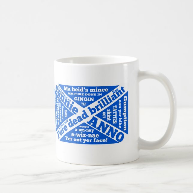 Taza De Café Jerga y frases escocesas (Derecha)
