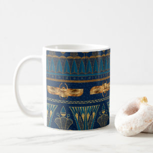 Taza De Café Jeroglíficos egipcios Escarabajos de oro Brillo do