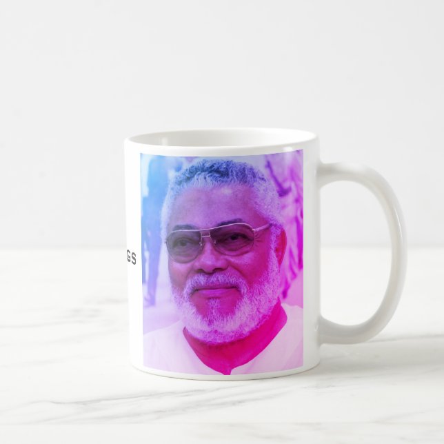 Taza De Café Jerry Rawlings, J.J. Rawlings, Presidente de Ghana (Derecha)