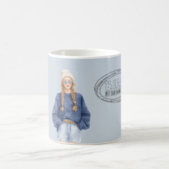 Taza De Café Jersey Azul de Playa Pelirroja Baja (Centro)