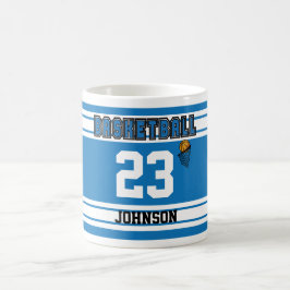 Taza De Café Jersey de baloncesto azul y blanco