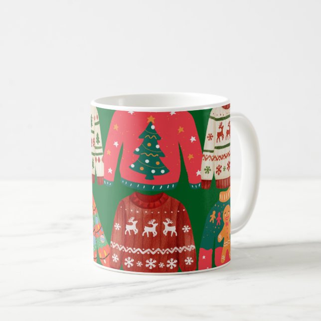 Taza De Café Jersey Feo de Navidad (Anverso derecho)