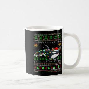 Taza De Café Jerseys Feos De Navidad De Ballena Orca Santa Anim