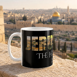 Taza De Café Jerusalén La Ciudad Santa Negra