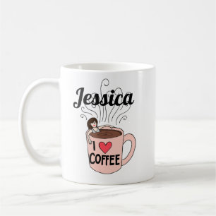 Taza De Café Jessica ama el café Mug