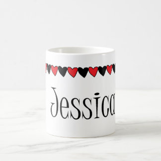 Taza De Café Jessica Hearts Name