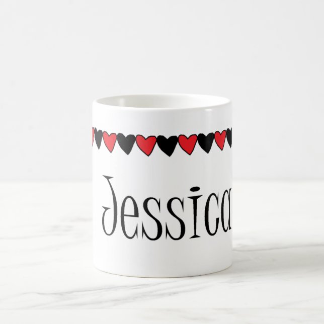 Taza De Café Jessica Hearts Name (Centro)