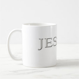 Taza De Café Jessica Personalizado con nombre plateado