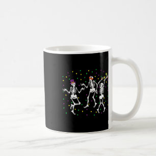 Taza De Café Jester Skeleton Danzando el Carnaval de los Huesos