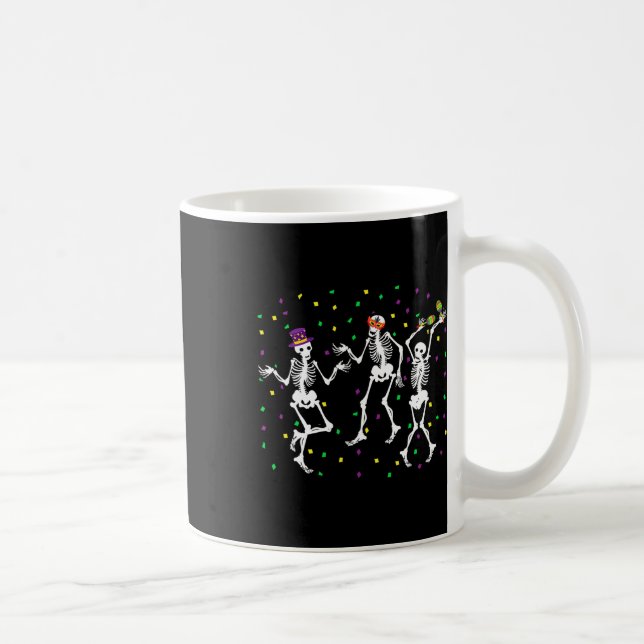 Taza De Café Jester Skeleton Danzando el Carnaval de los Huesos (Derecha)
