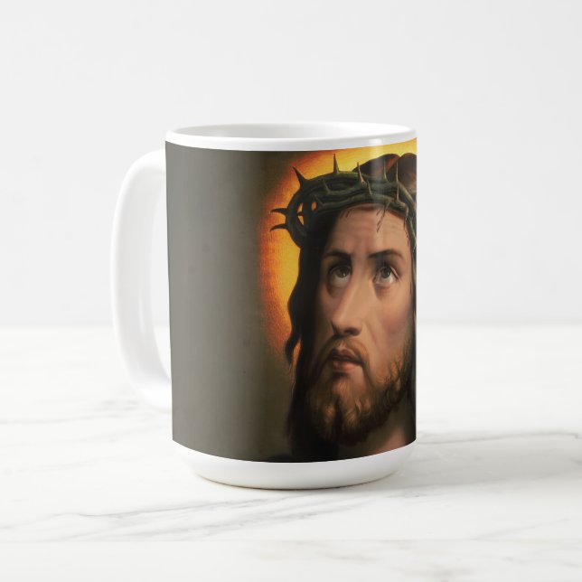 Taza De Café Jesucristo con corona de ánimos (Anverso izquierdo)