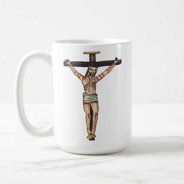 Taza De Café Jesucristo Crucifixión Arte acuarela (Izquierda)