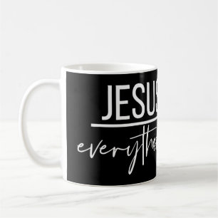 Taza De Café Jesucristo sobre todo Cristo cristiano religioso O