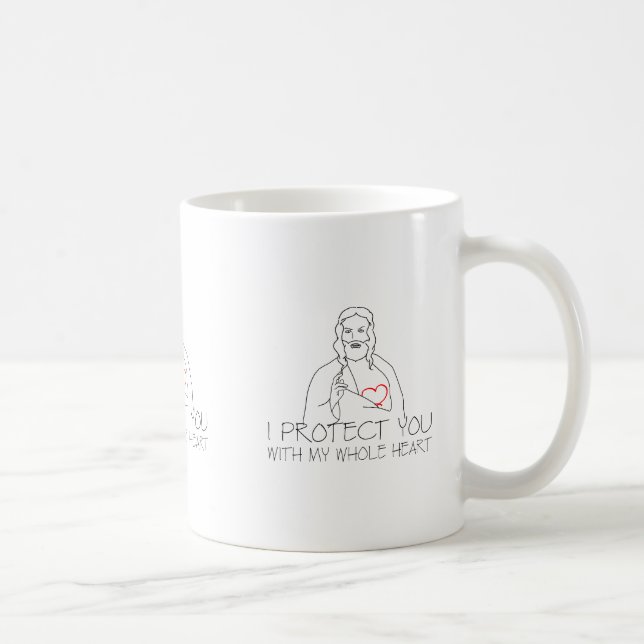 Taza De Café Jesucristo - Te Protejo (Derecha)