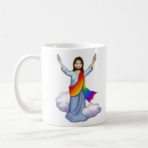Taza De Café Jesús Arcoíris