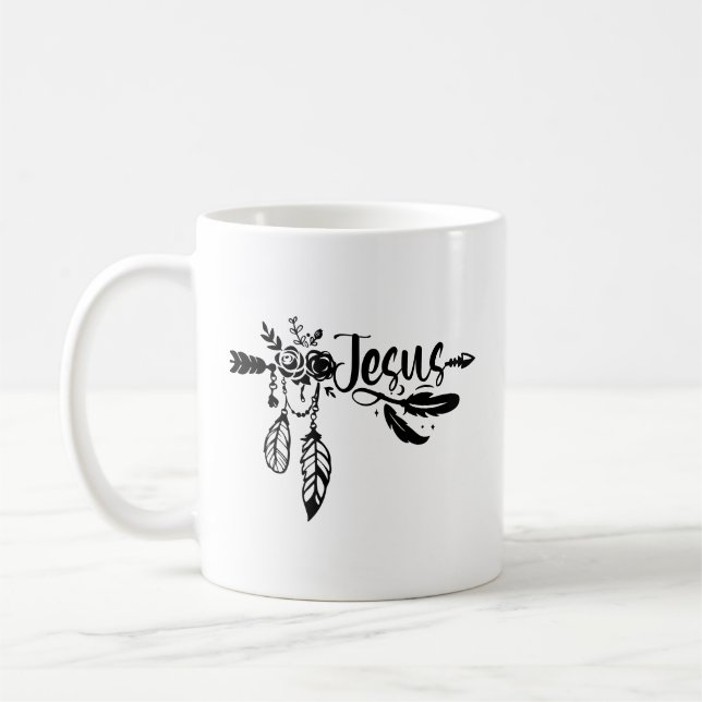 Taza De Café Jesus Arrow y Feathers (Izquierda)