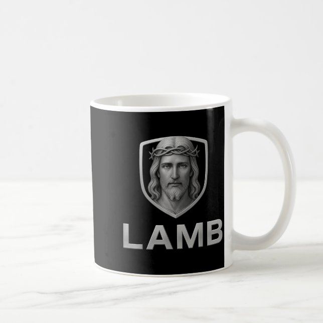 Taza De Café Jesus As The Lamb Iconic Christian Image  (Derecha)