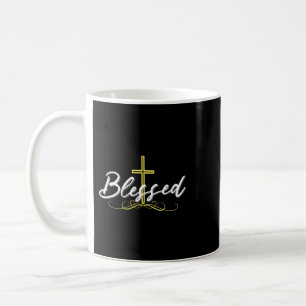 Taza De Café Jesus Blessed by God Christian Faith Jesus Religio