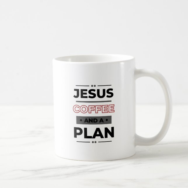 Taza De Café Jesús, Café Y Un Plan (Derecha)