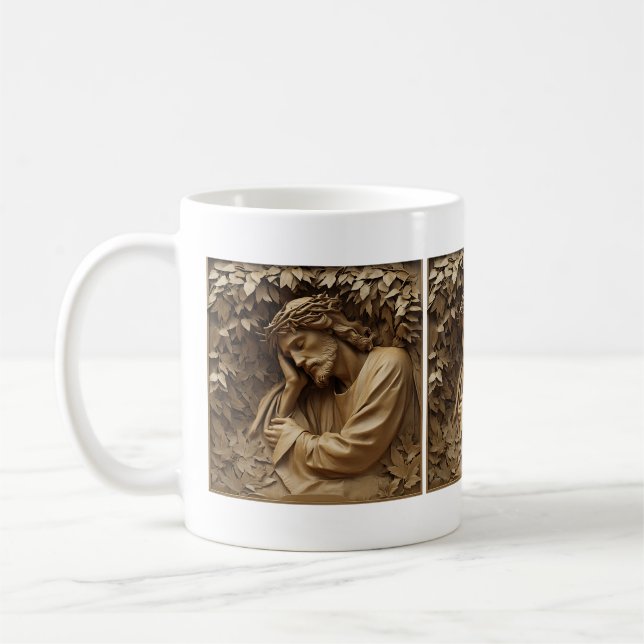 Taza De Café Jesus Carving Mug (Izquierda)