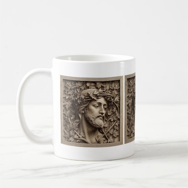 Taza De Café Jesus Carving Mug (Izquierda)