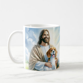 Taza De Café Jesús con Beagle