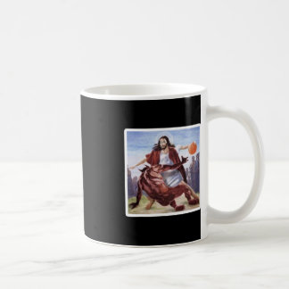 Taza De Café Jesús cruzando el baloncesto satanés