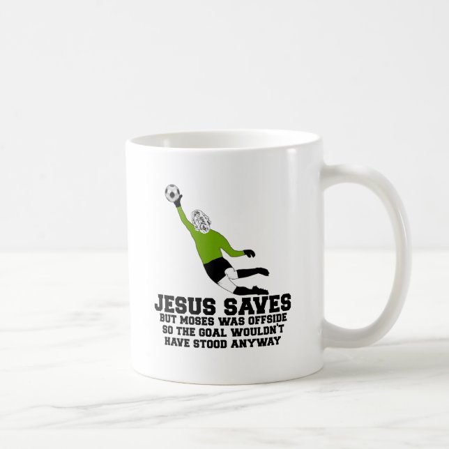 Taza De Café Jesús divertido ahorra (Derecha)