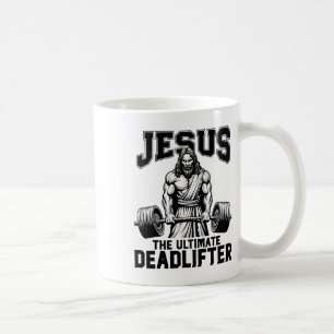 Taza De Café Jesús el levantador de peso muerto definitivo dive