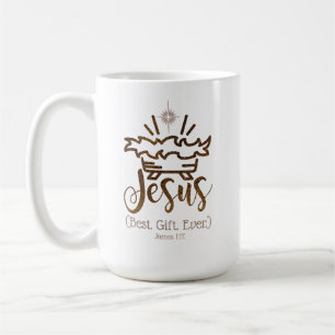 Taza De Café JESÚS EL MEJOR REGALO Natividad Escritura Navidad