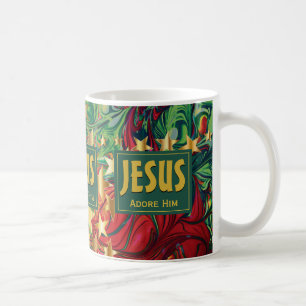 Taza De Café JESUS Elogio Adore STARS Navidades