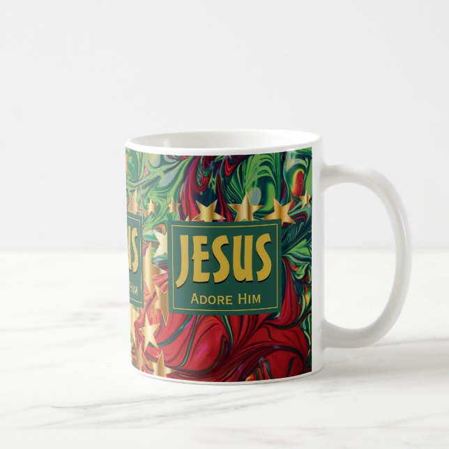 Taza De Café JESUS Elogio Adore STARS Navidades (Derecha)