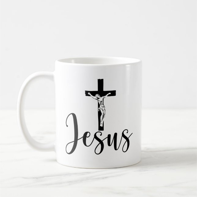 Taza De Café Jesús En La Cruz (Izquierda)