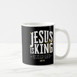 Taza De Café Jesús es el Rey Biblia Verso Juan 14_6 Cristiano D
