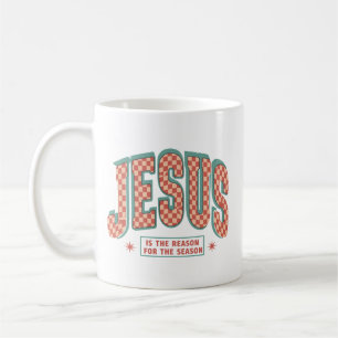 Taza De Café Jesús Es La Razón Navidad Cristiano Retro 