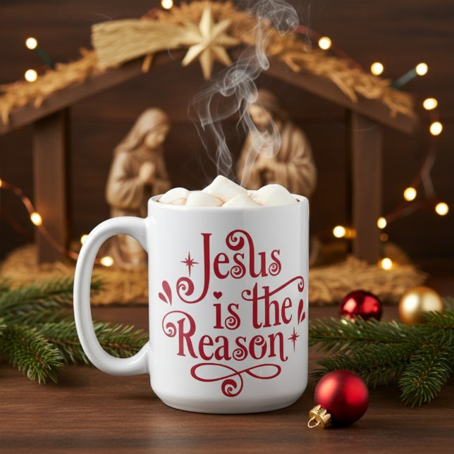 Taza De Café Jesús es la razón por la que los Navidades cristia (Jesus is the Reason Christian Christmas Coffee Mug)