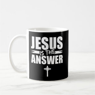 Taza De Café Jesús es la respuesta Jesús Camiseta, eres un patr