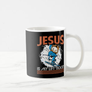 Taza De Café Jesús es mi boleto de elevador Deportes de inviern