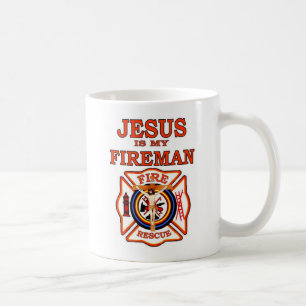 TAZA DE CAFÉ JESÚS ES MI BOMBERO