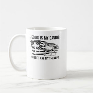 Taza De Café Jesús Es Mi Caballo Salvador Es Mi Terapia America