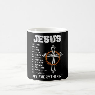 Taza De Café Jesús Es Mi Dios Mi Rey Mi Salvador Regalo Cristia