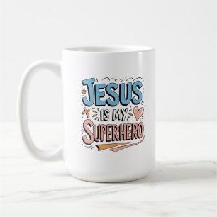 Taza De Café Jesús Es Mi Fe Cristiana Superheroína
