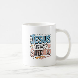 Taza De Café Jesús Es Mi Fe Cristiana Superheroína