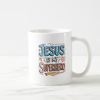 Taza De Café Jesús Es Mi Fe Cristiana Superheroína
